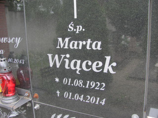 Marta Wiącek 1922 Bydgoszcz Ewangelicki - Grobonet - Wyszukiwarka osób pochowanych