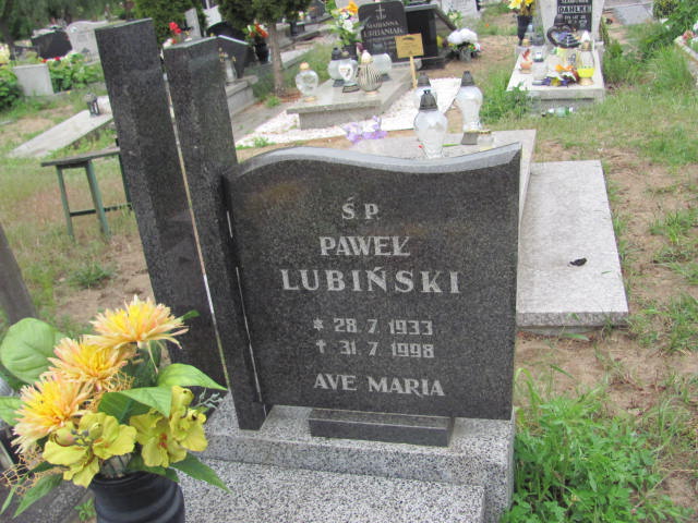 Paweł Lubiński 1933 Bydgoszcz Ewangelicki - Grobonet - Wyszukiwarka osób pochowanych