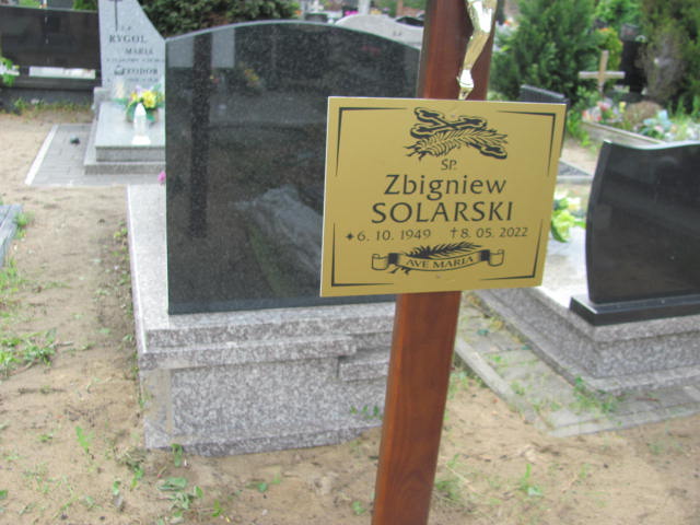 Zbigniew Solarski 1949 Bydgoszcz Ewangelicki - Grobonet - Wyszukiwarka osób pochowanych