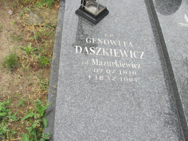 Genowefa Daszkiewicz 1919 Bydgoszcz Ewangelicki - Grobonet - Wyszukiwarka osób pochowanych