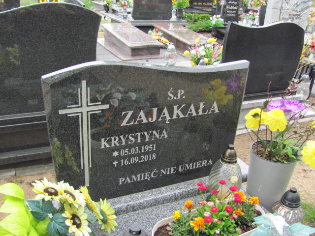 Krystyna Zająkała 1951 Bydgoszcz Ewangelicki - Grobonet - Wyszukiwarka osób pochowanych